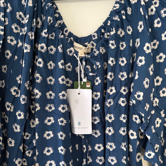 NWT Daughters of India Zahra Midi Dress ~ Indigo - Picture 3 of 7